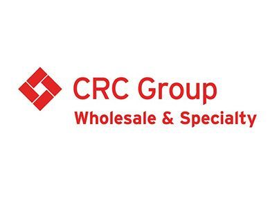 Logo of CRC Group: red geometric design and text