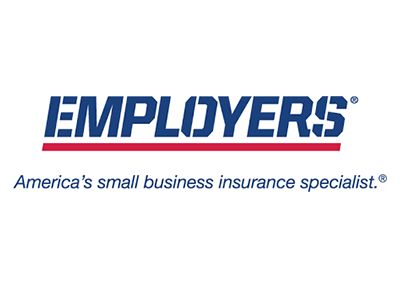Employers logo: Blue text
