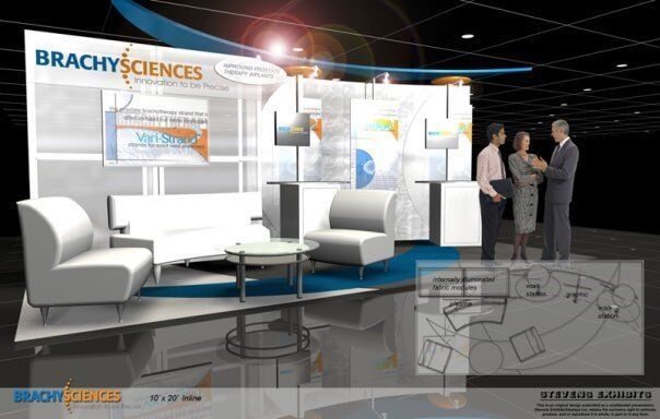 BrachySciences trade show booth. 
