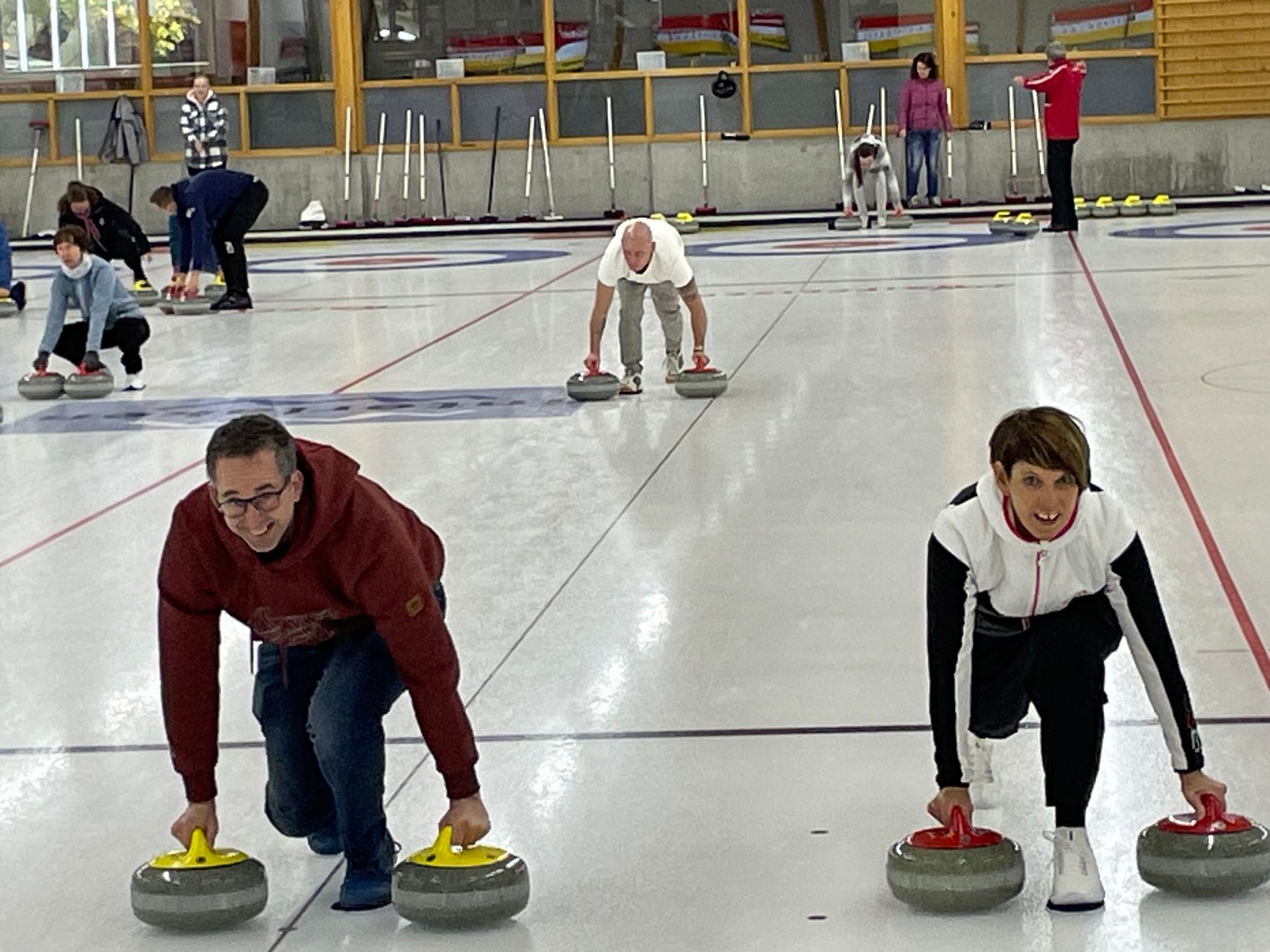 Bäckerei Mohler-Team beim Curling