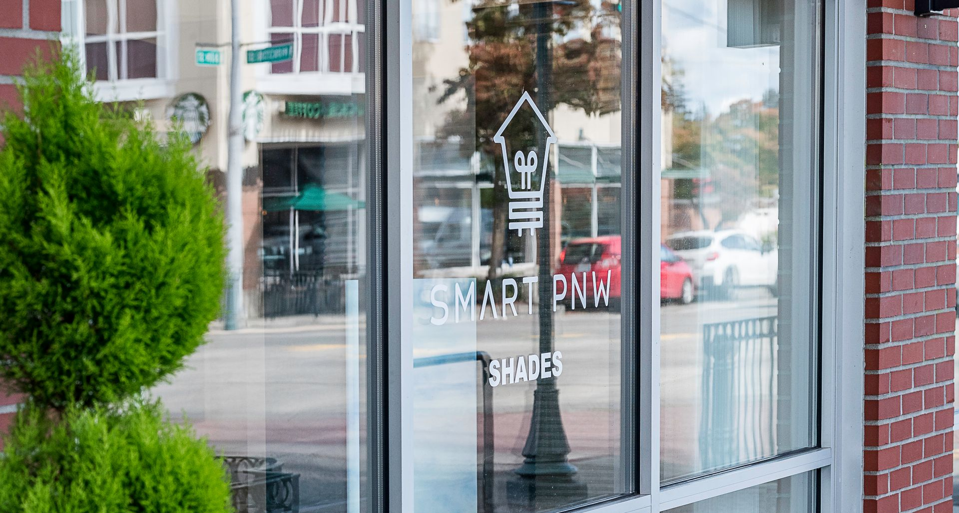 Storefront window with