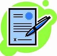 A pen is writing on a piece of paper.