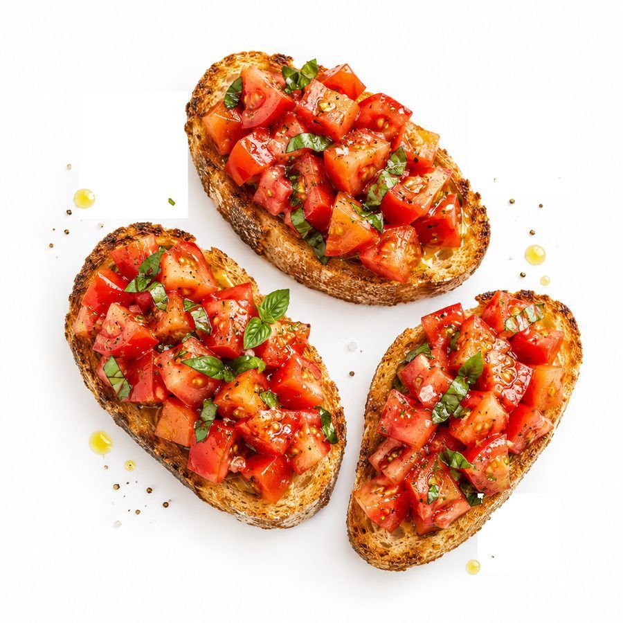 Bruschetta met verse tomaat en basilicum
