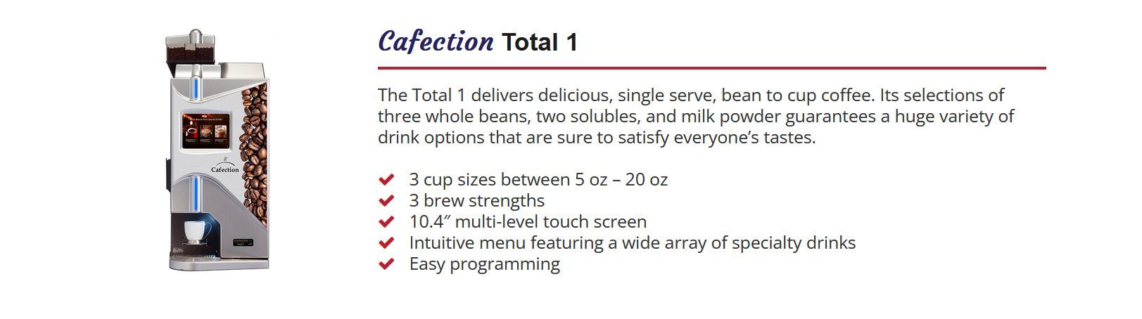Cafection Total 1 Coffee Machine