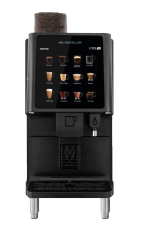 Vitro X1
The Vitro X1 is an elegant and contemporary looking compact coffee machine that has been developed with attention to detail and with the best material finishes and components, which provides it with a unique premium identity and outstanding reliability.
It offers velvety chocolates and the very best and exquisite espresso coffee preparation, from the bean to the cup.
The Vitro X1 brings complete peace of mind in busy coffee service environments with a consumption of up to 150 cups per day.