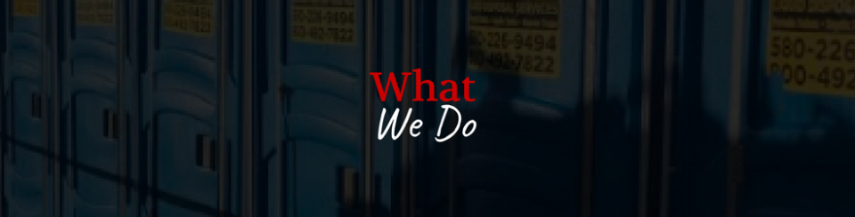A banner with the text