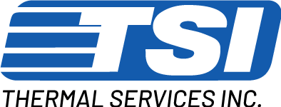 TSI Thermal Services Inc. blue and white logo with company name underneath