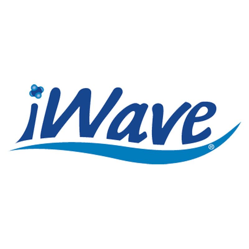 IWave logo in blue script with a sweeping wave underline