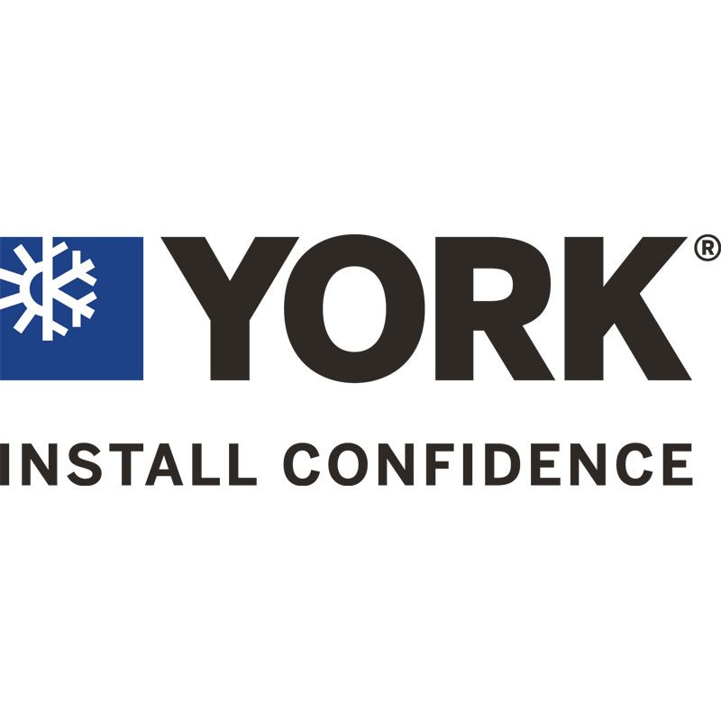 YORK logo with blue snowflake icon and the tagline “INSTALL CONFIDENCE”