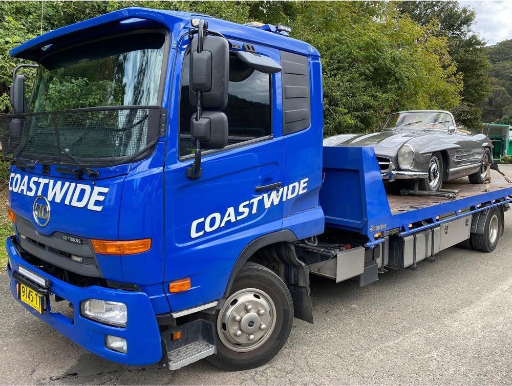 A Blue Tow Truck 