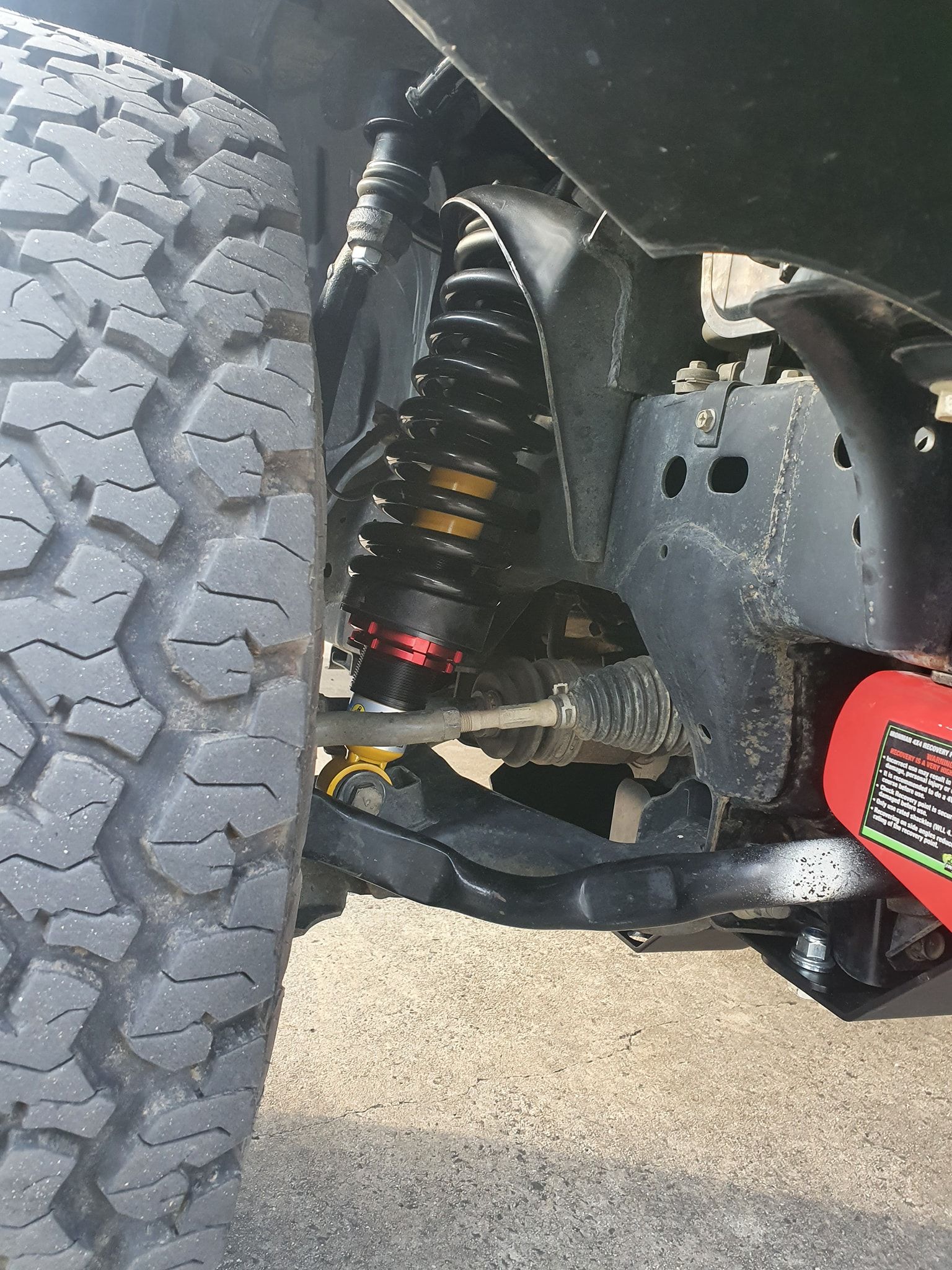 Close-Up of A Vehicle’s Front Suspension and Tire — Bay City A1 Tyres in North Geelong, VIC