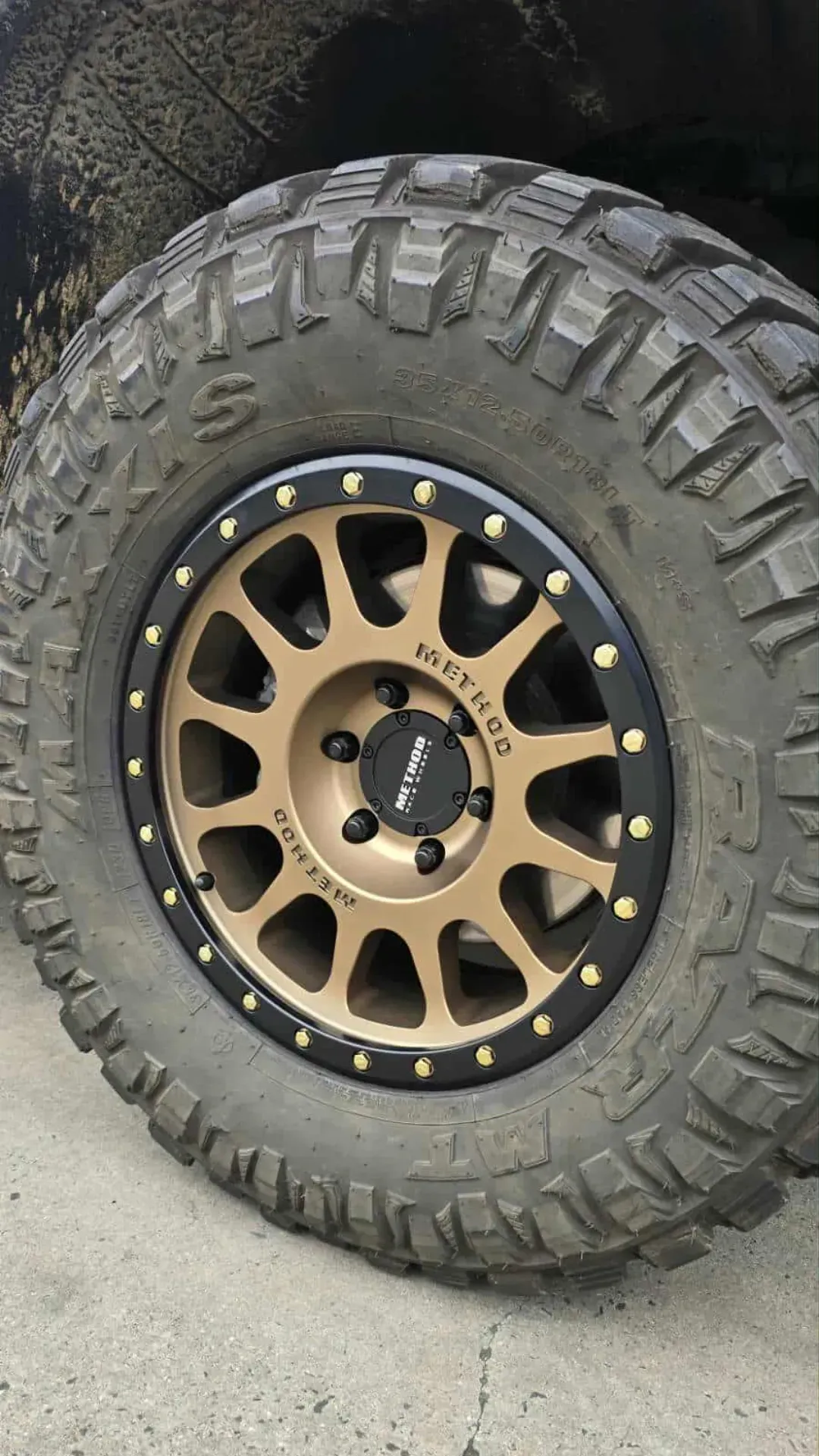 Off-Road Tire with Bronze-And-Black Wheel — Bay City A1 Tyres in North Geelong, VIC