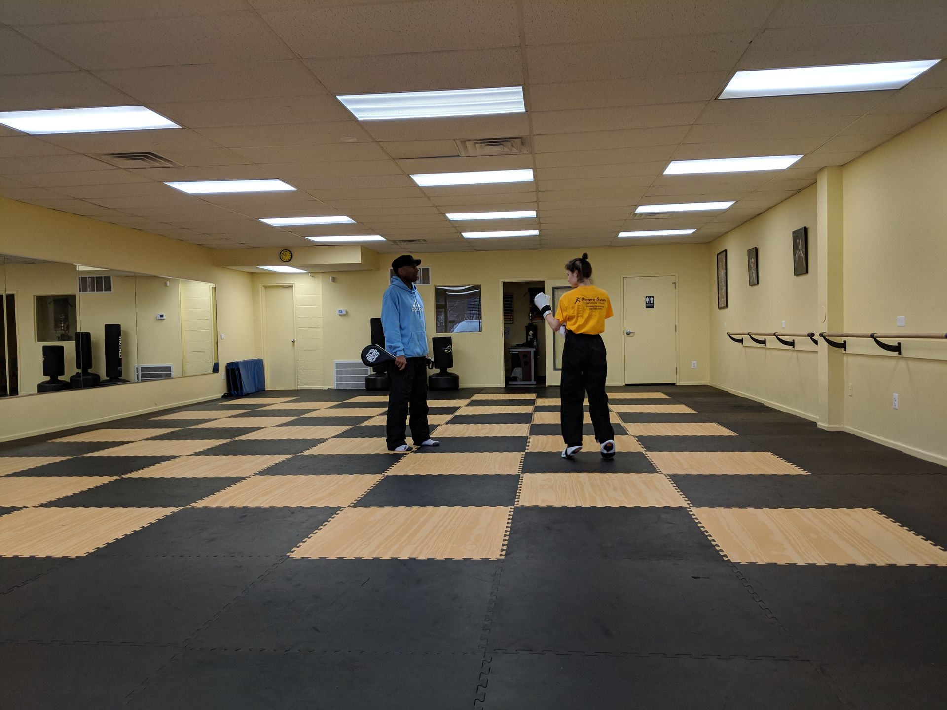 Kids and adult karate students at Victory Karate in Silver Spring, MD.