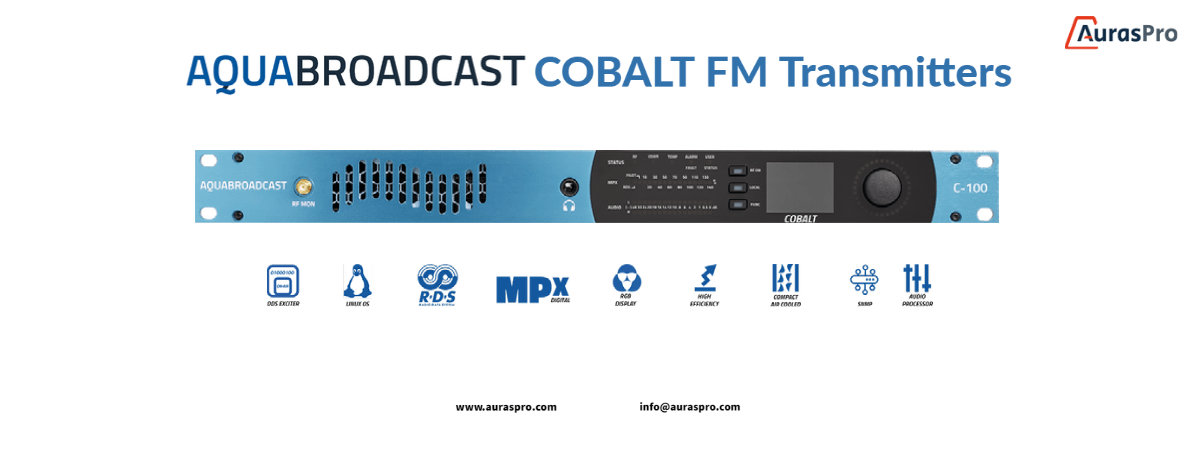 AurasPro Aqua Broadcast COBALT FM Transmitter