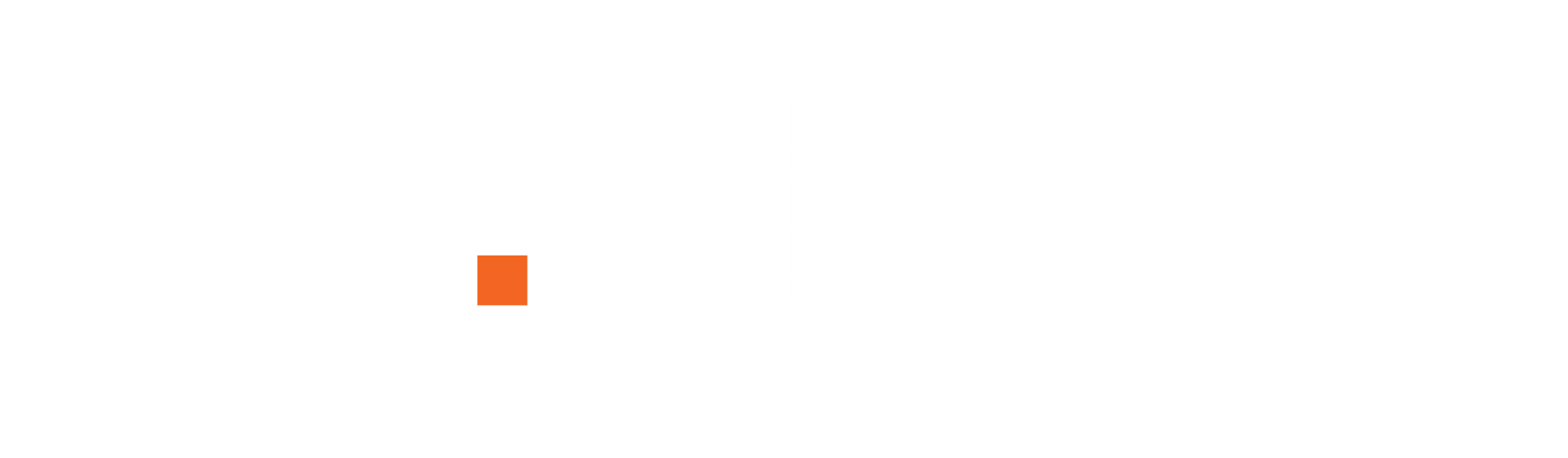 Small orange square centered on a white background