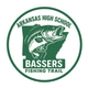 Green Arkansas High School Bassers Fishing Trail logo with a bass fish inside a white circle.