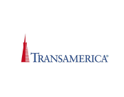Transamerica logo with a red pyramid and blue text on a white background.