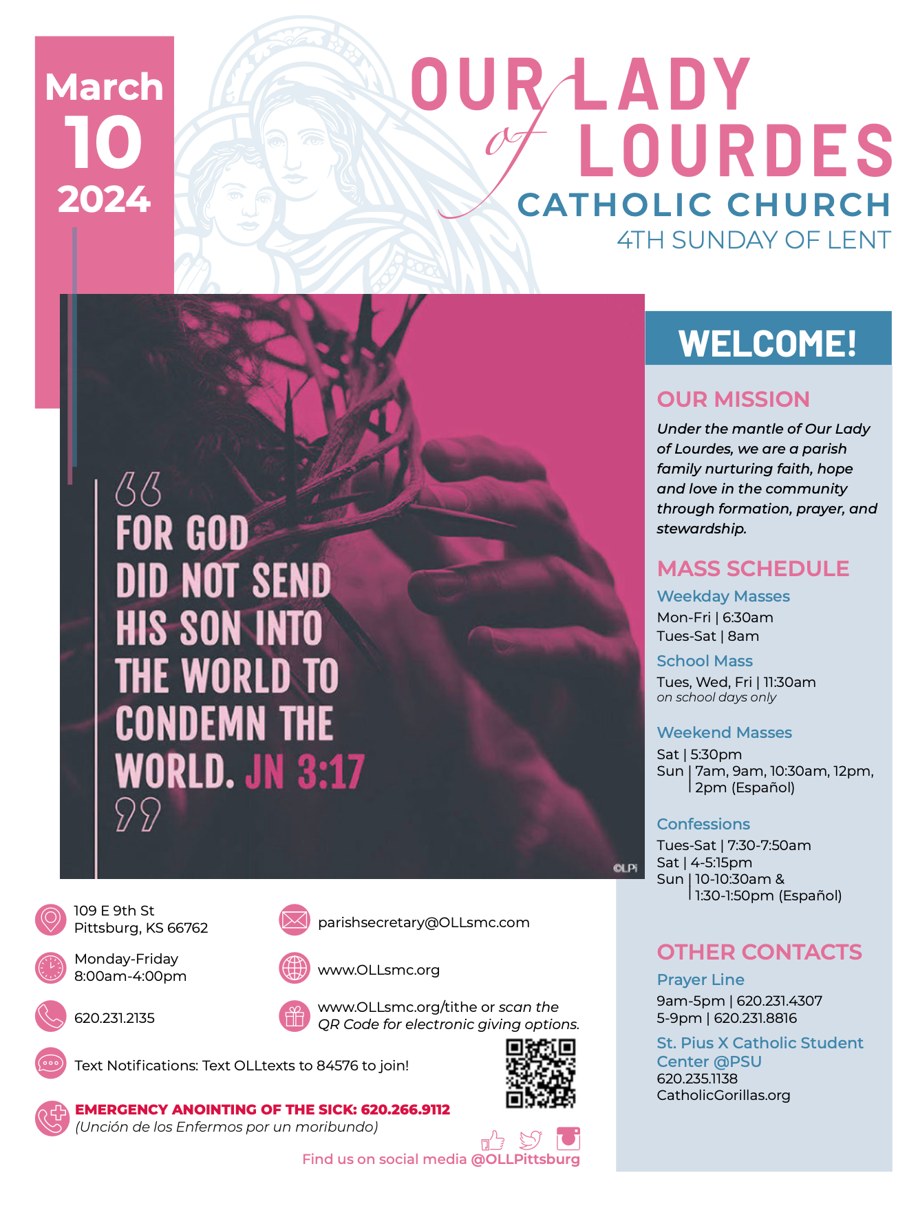 A catholic church bulletin for march 10 2024.
