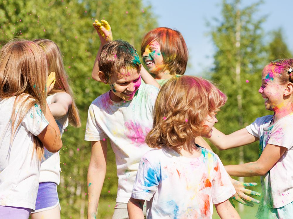 Children playing at Vacation Bible School