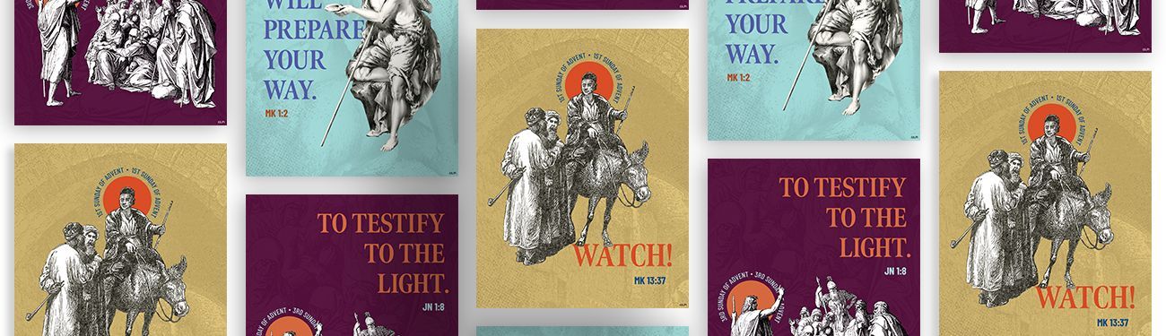 A collage of posters with a man on a horse.