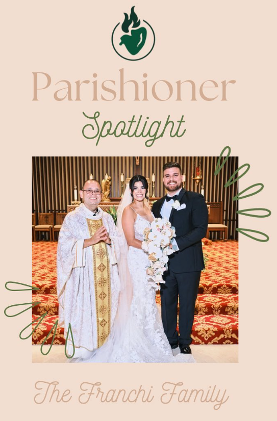A wedding photo for bride and groom with a priest.