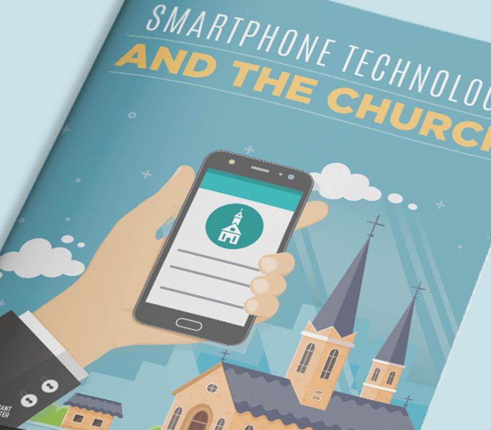 A blue cover with the title Smartphone Technology and the Church.