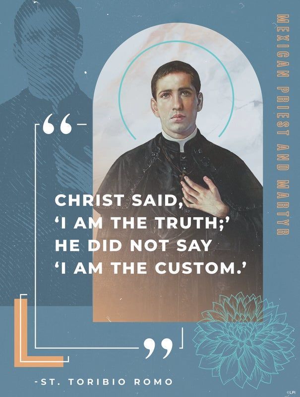 Image of a saint and his quote