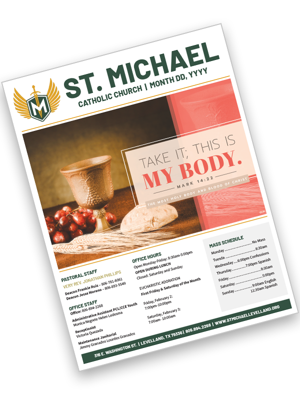 Cover for ST. Michael Bulletin.