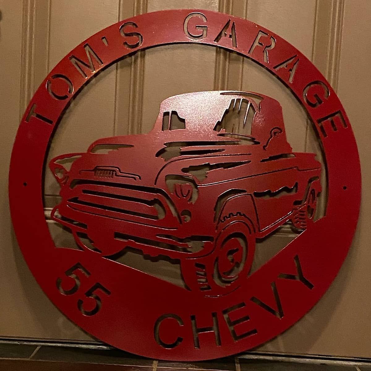red chevy metal