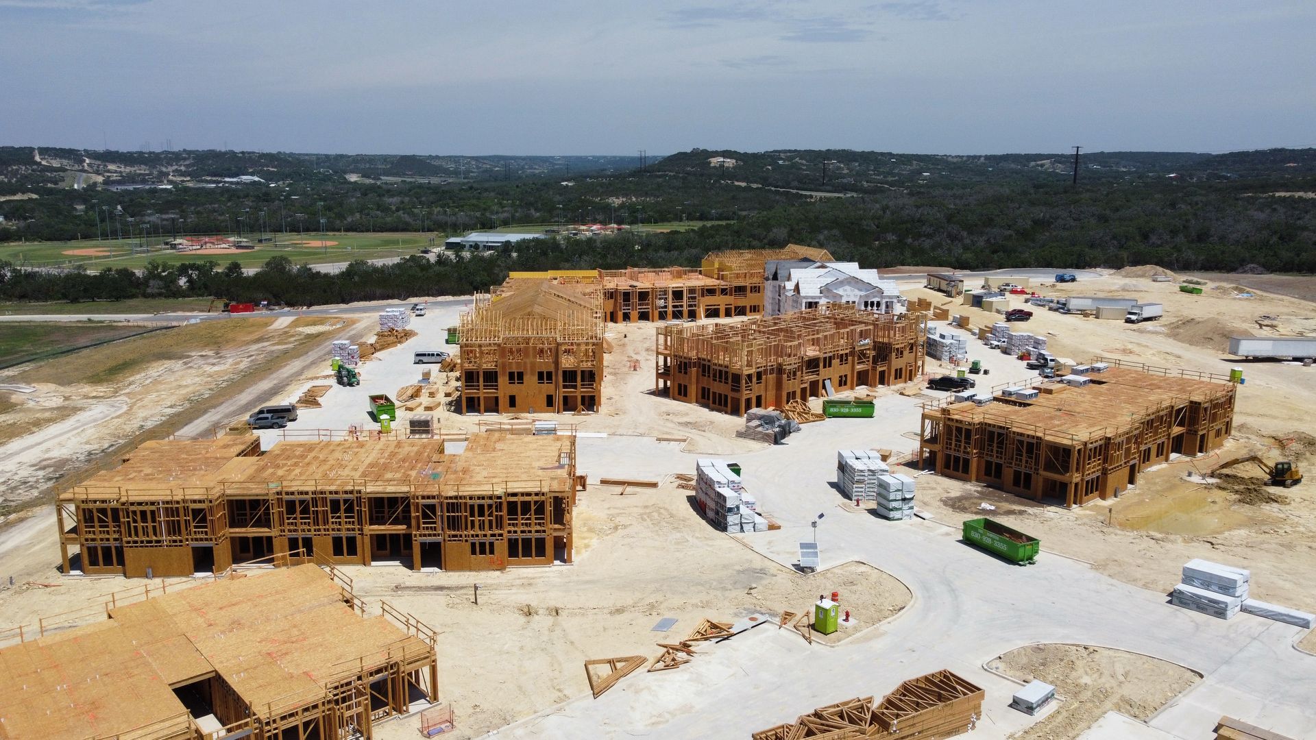 new development requires dumpster rentals at construction sites