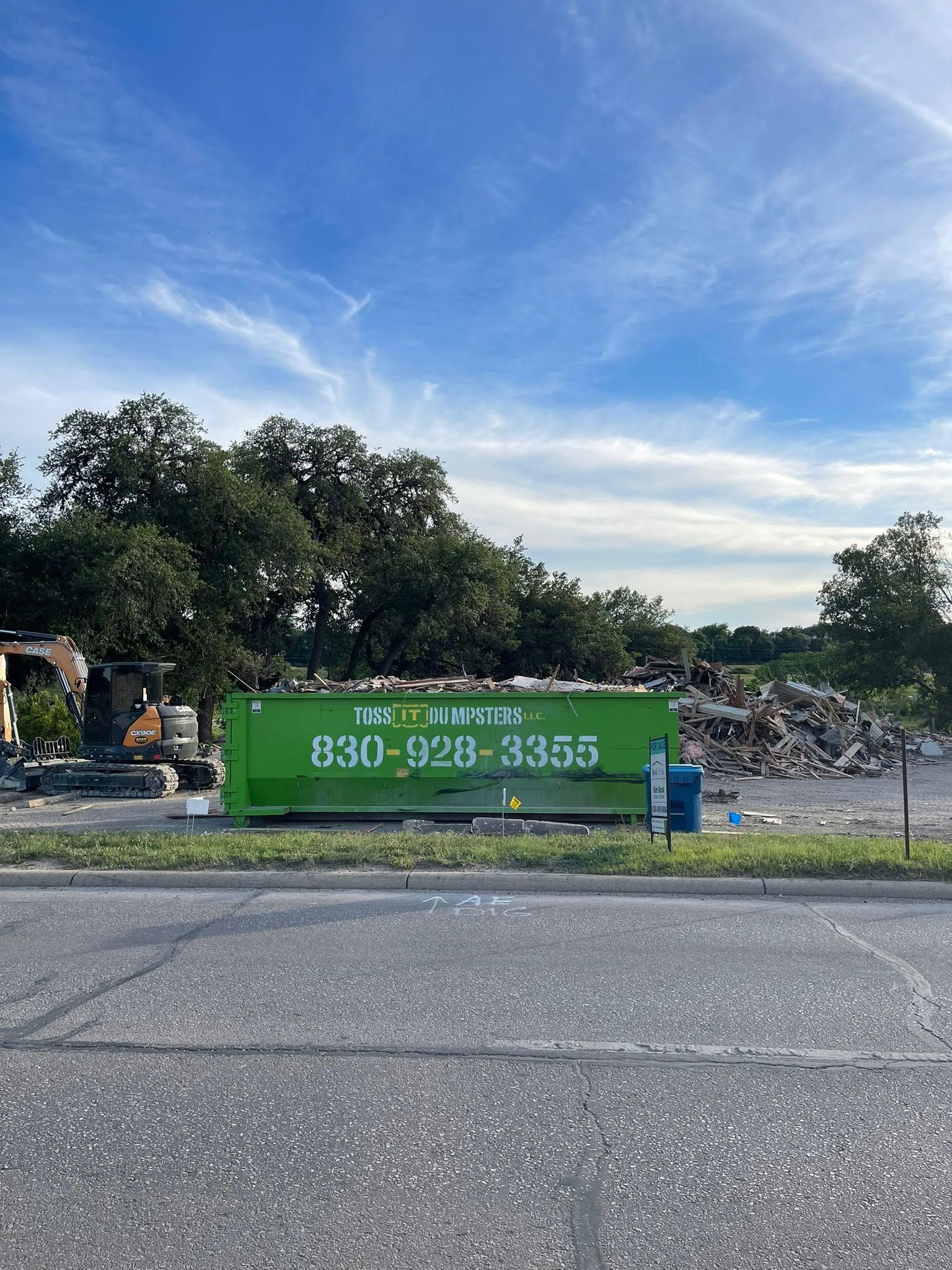 dumpster rental weight limits at a demolition jobsite