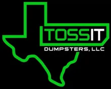 Toss It Dumpsters Green Black White Logo