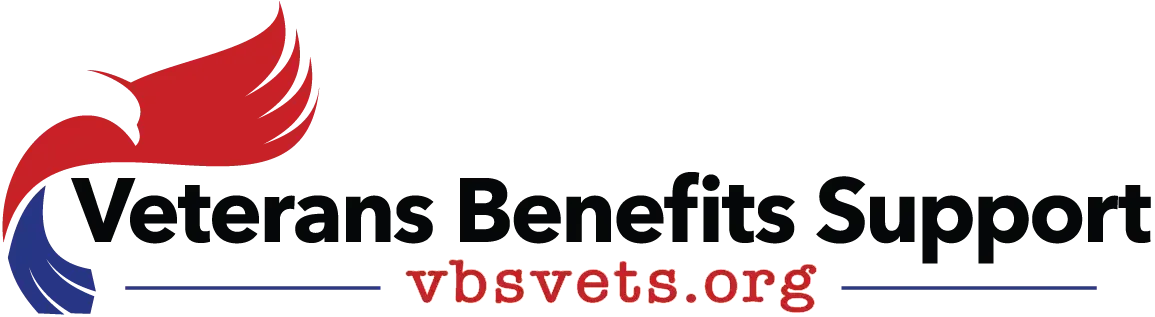Veterans Benefits Support logo with red and blue graphic and the text “vbsvets.org”