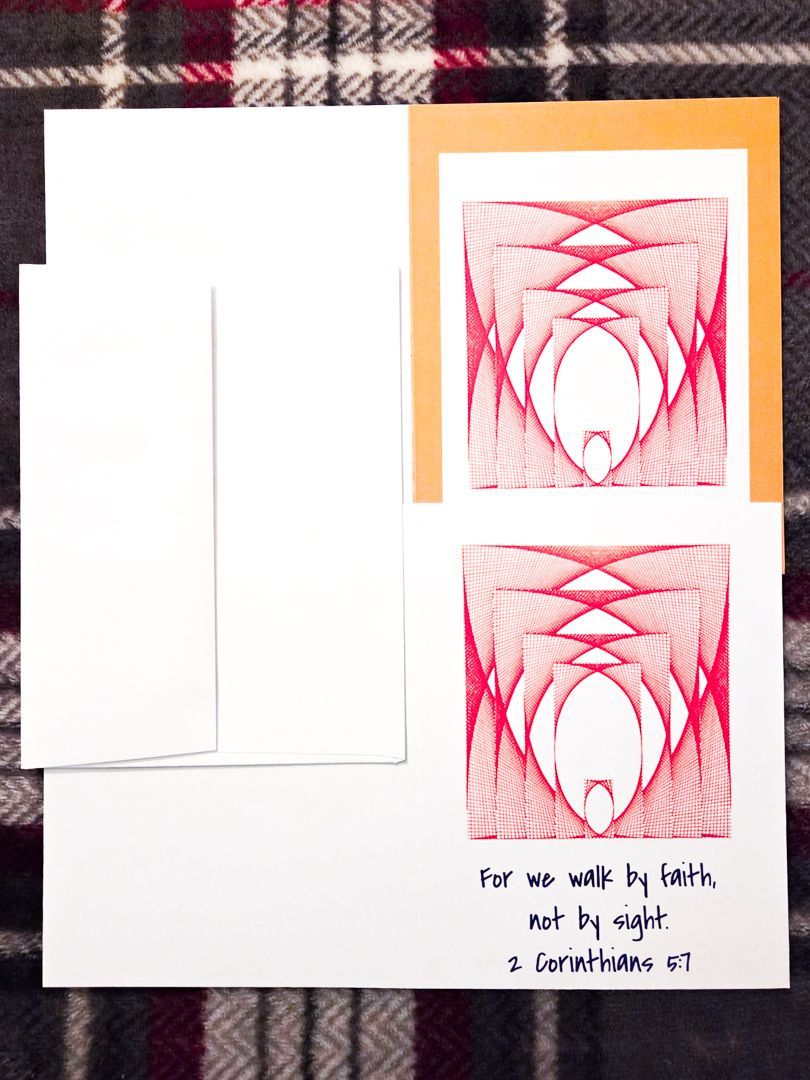 Fleetis Originals Greeting Card set featuring "Hallway" original artwork