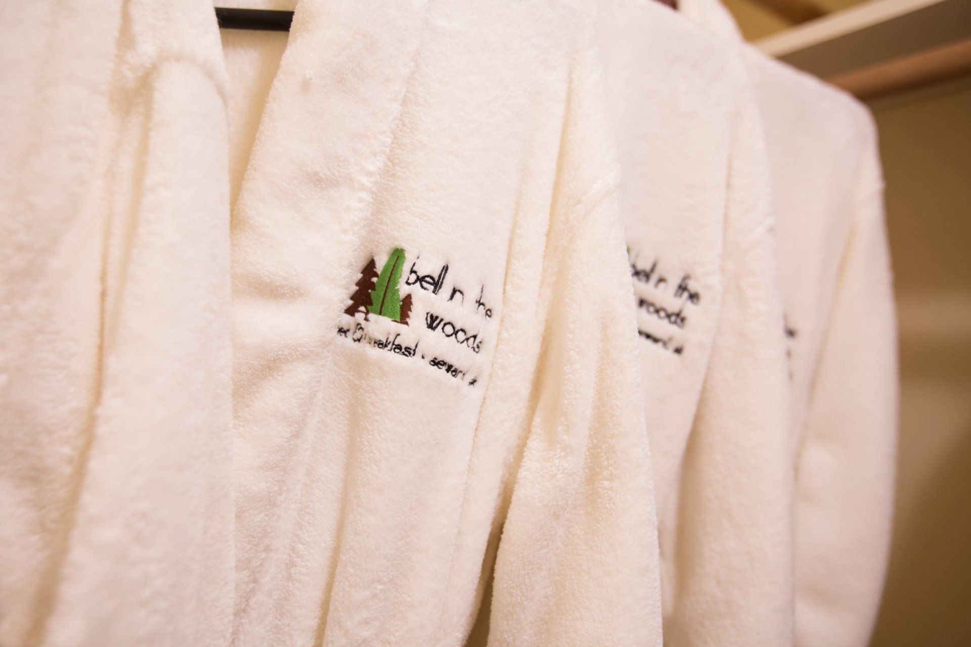 Bell In The Woods Bed & Breakfast. Robes provided to all guests.