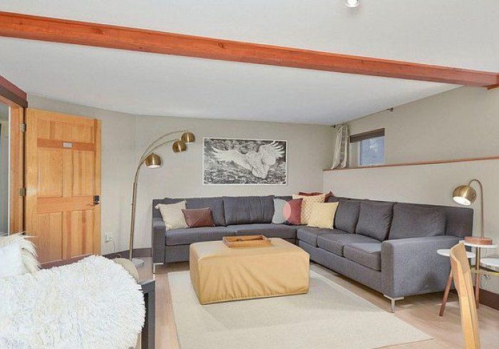 Mt. Benson Suite 1 bedroom suite in Bell In The Woods B&B in Alaska. Large sleeping sofa.