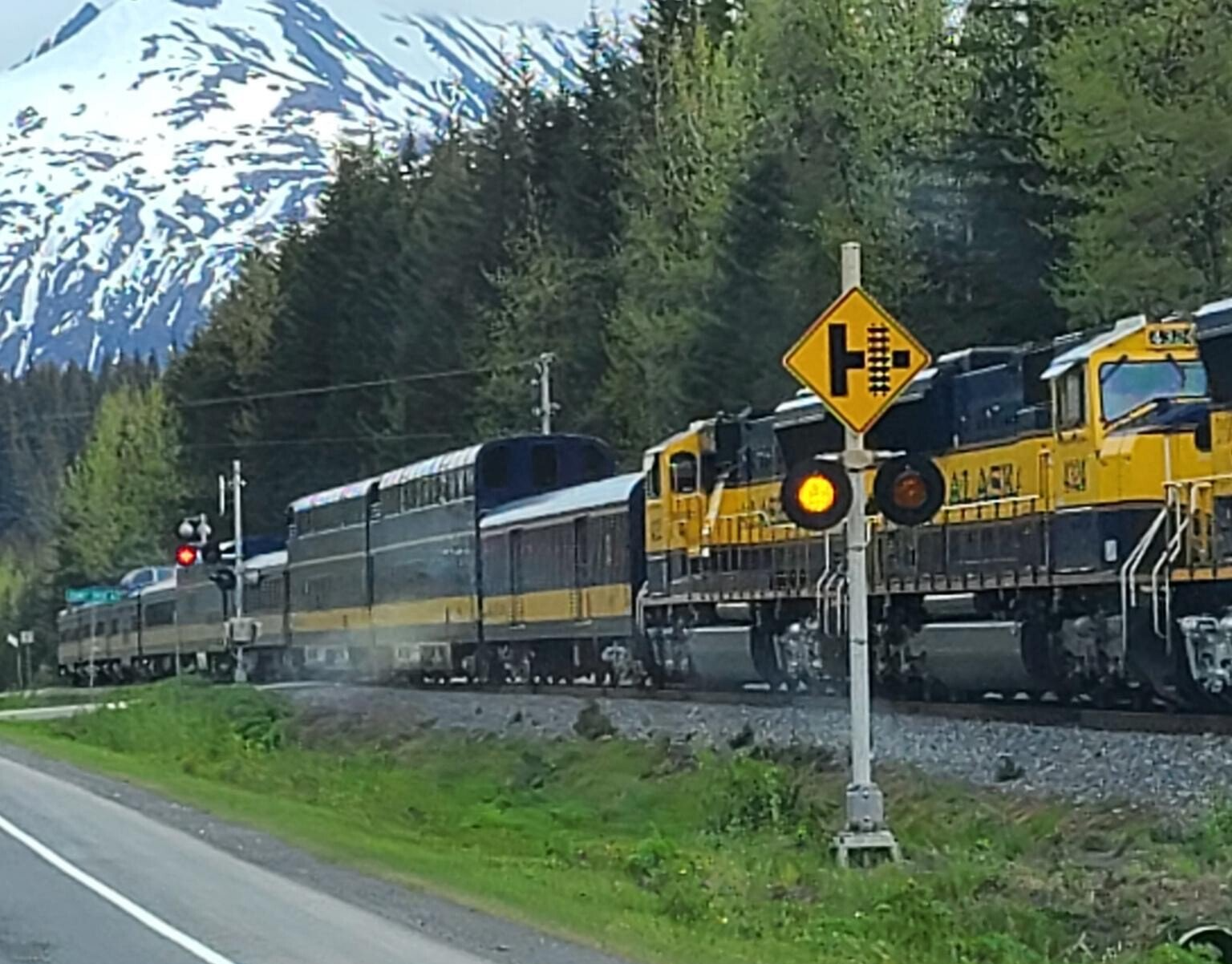 Alaska  Train Depot near Bell in the Woods in Seward AK