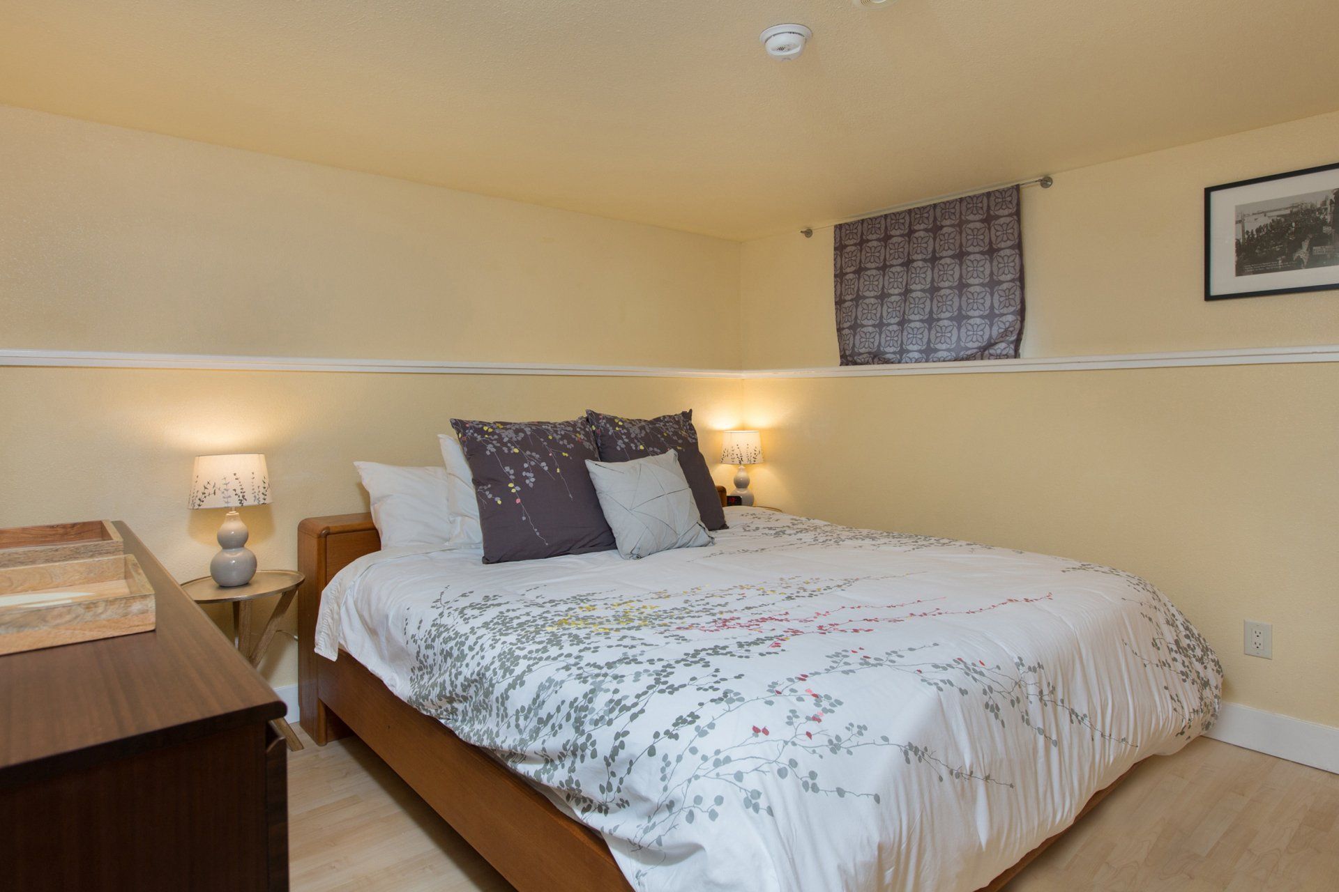 Mt. Benson Suite 1 bedroom suite in Bell In The Woods B&B in Alaska. King size bed with a memory foam mattress.