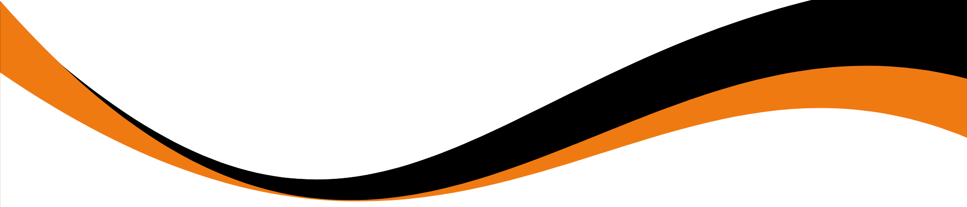 Wavy black and orange stripes against a white background.