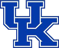 Blue and white University of Kentucky interlocking UK logo