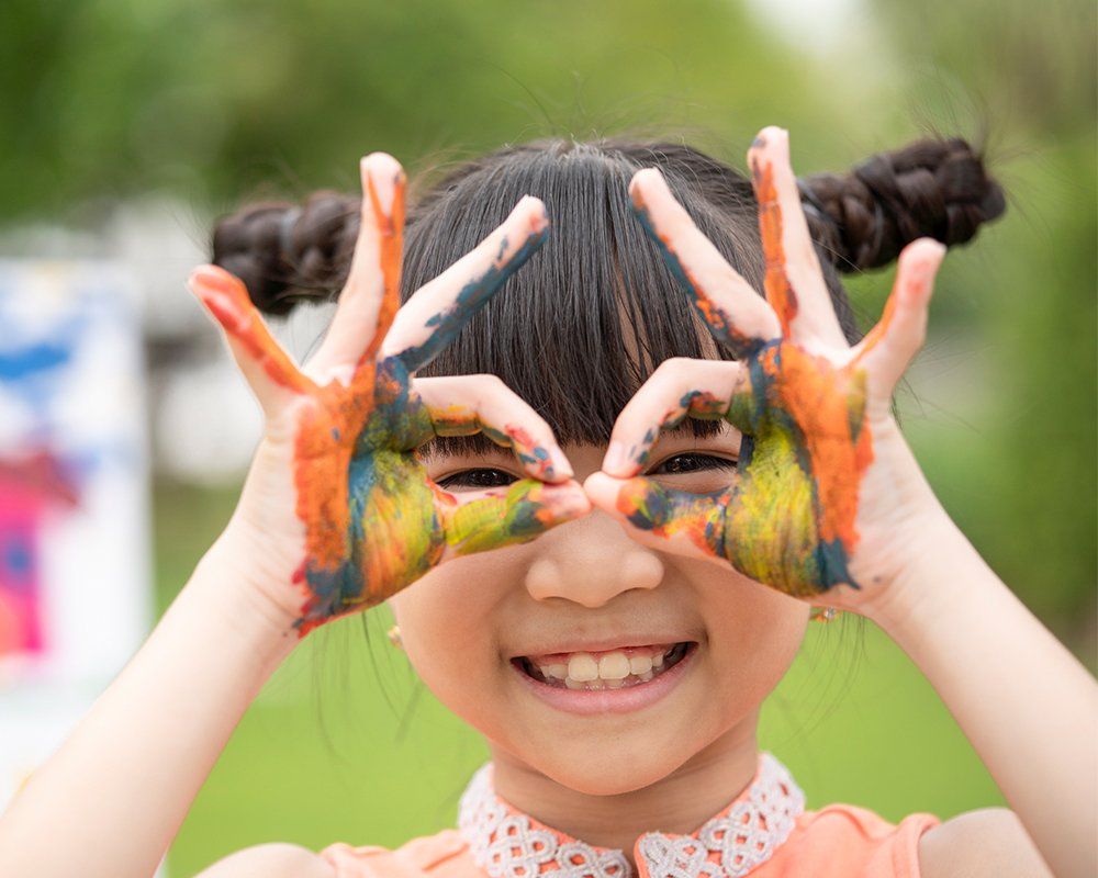 Little Girl With Paint On Hands — Cheyenne, WY — I Am A Promise Daycare Little Girl With Paint On Hands — Cheyenne, WY — I Am A Promise Daycare