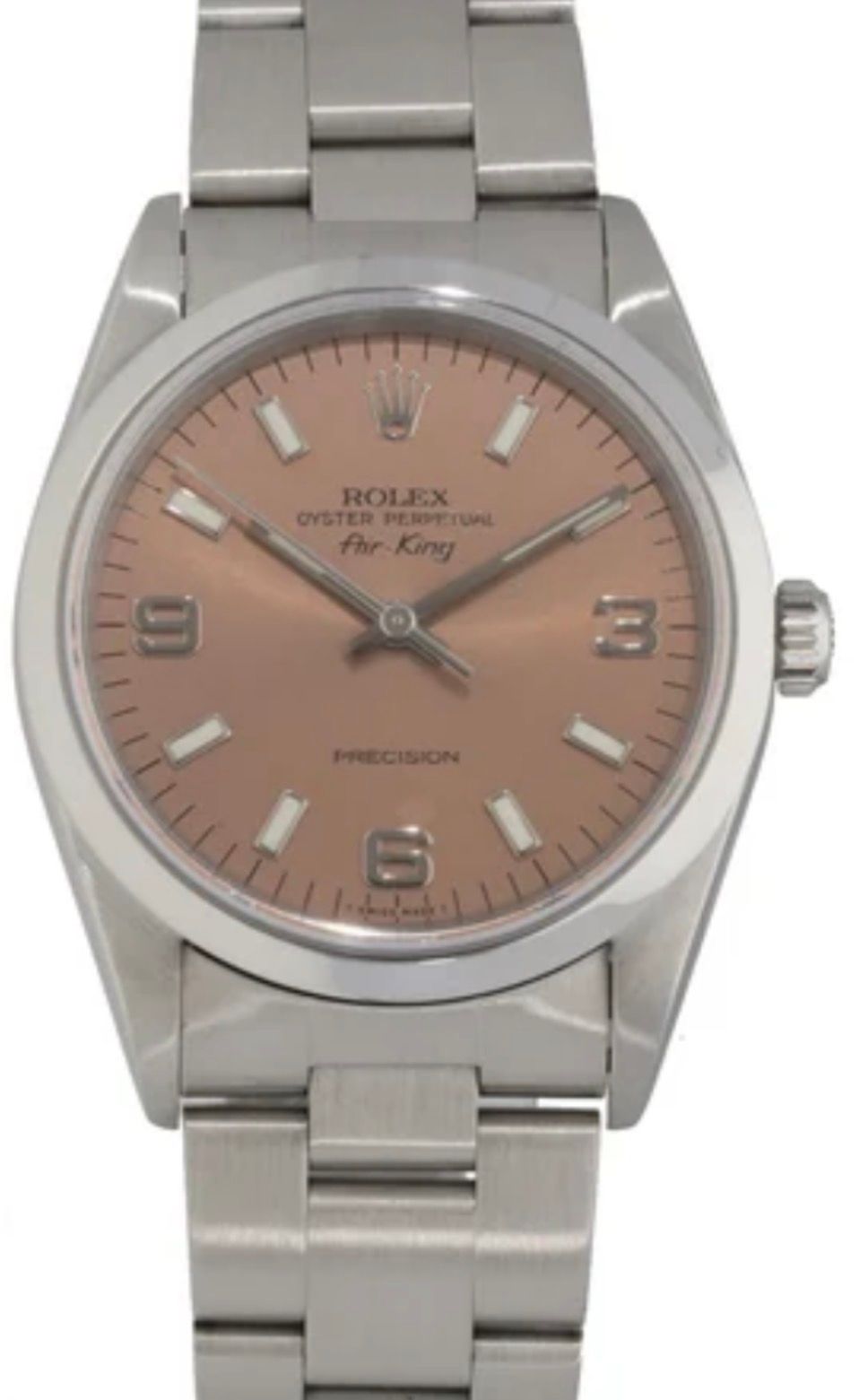 Rolex Precision Air-King Oyster Perpetual Automatic movement watch with Oyster style bracelet.