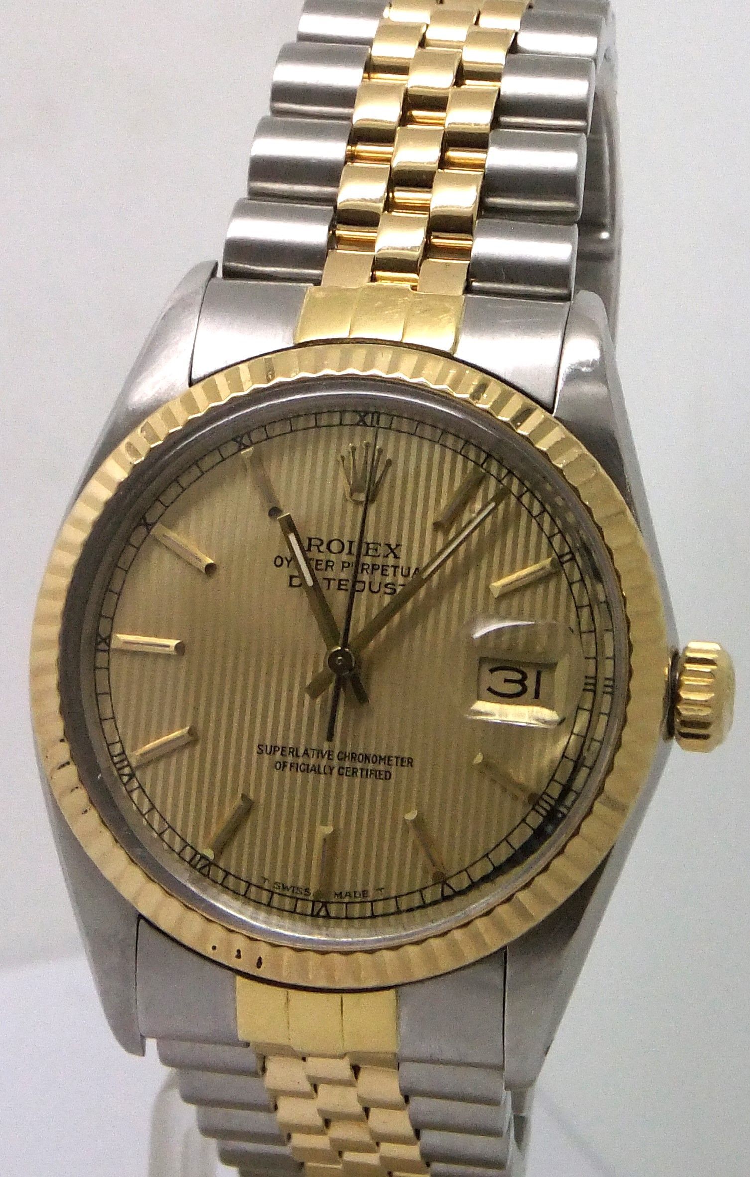 Rolex Date Just 36mm 
18ct gold & Stainless steel  Automatic Movement watch. 