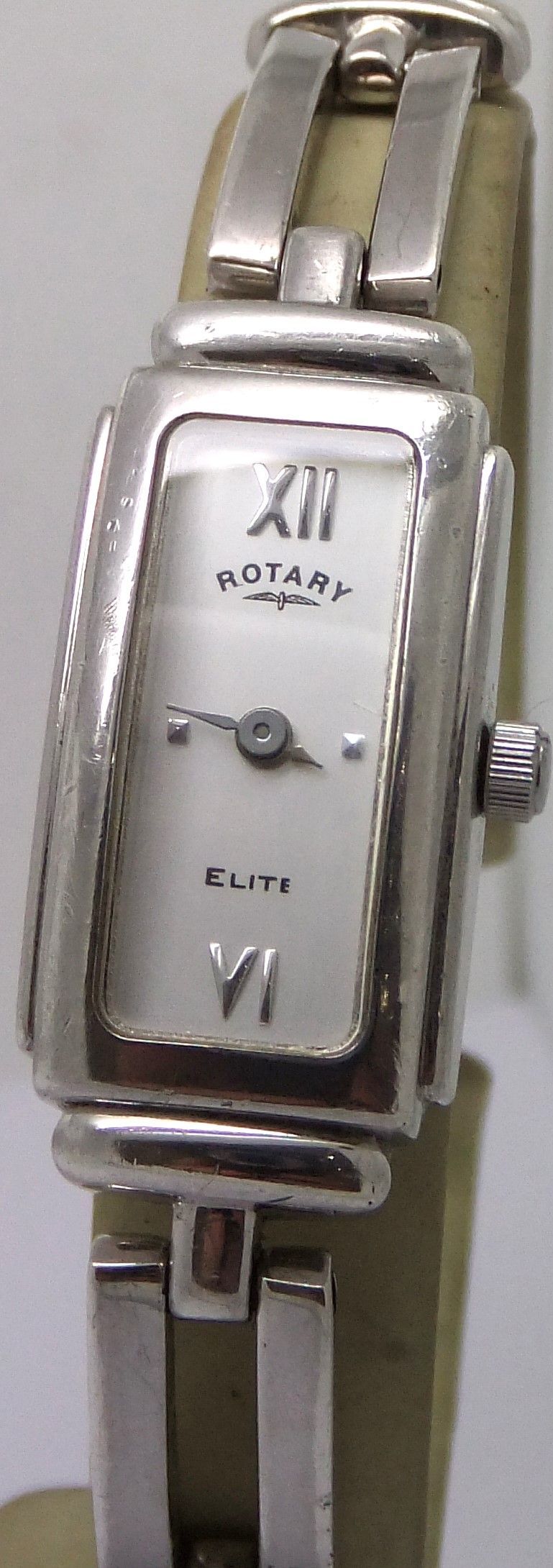 Ladies Silver Rotary Elite Watch 