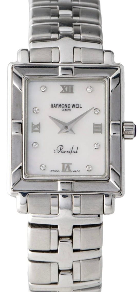 Ladies Raymond Weil Parsifi Diamond set Mother of Pearl Dial Quartz Movement watch.
