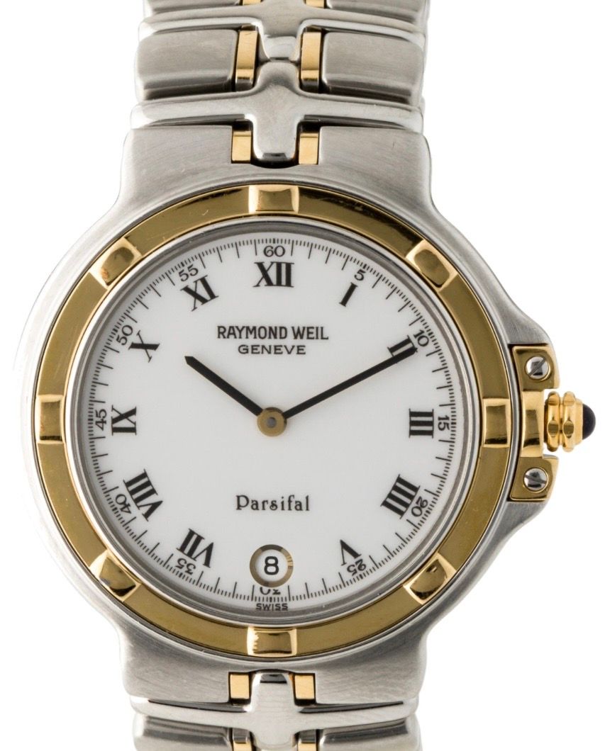 Raymond Weil Parsifi Stainless Steel and Gold Plate Quartz Movement watch.