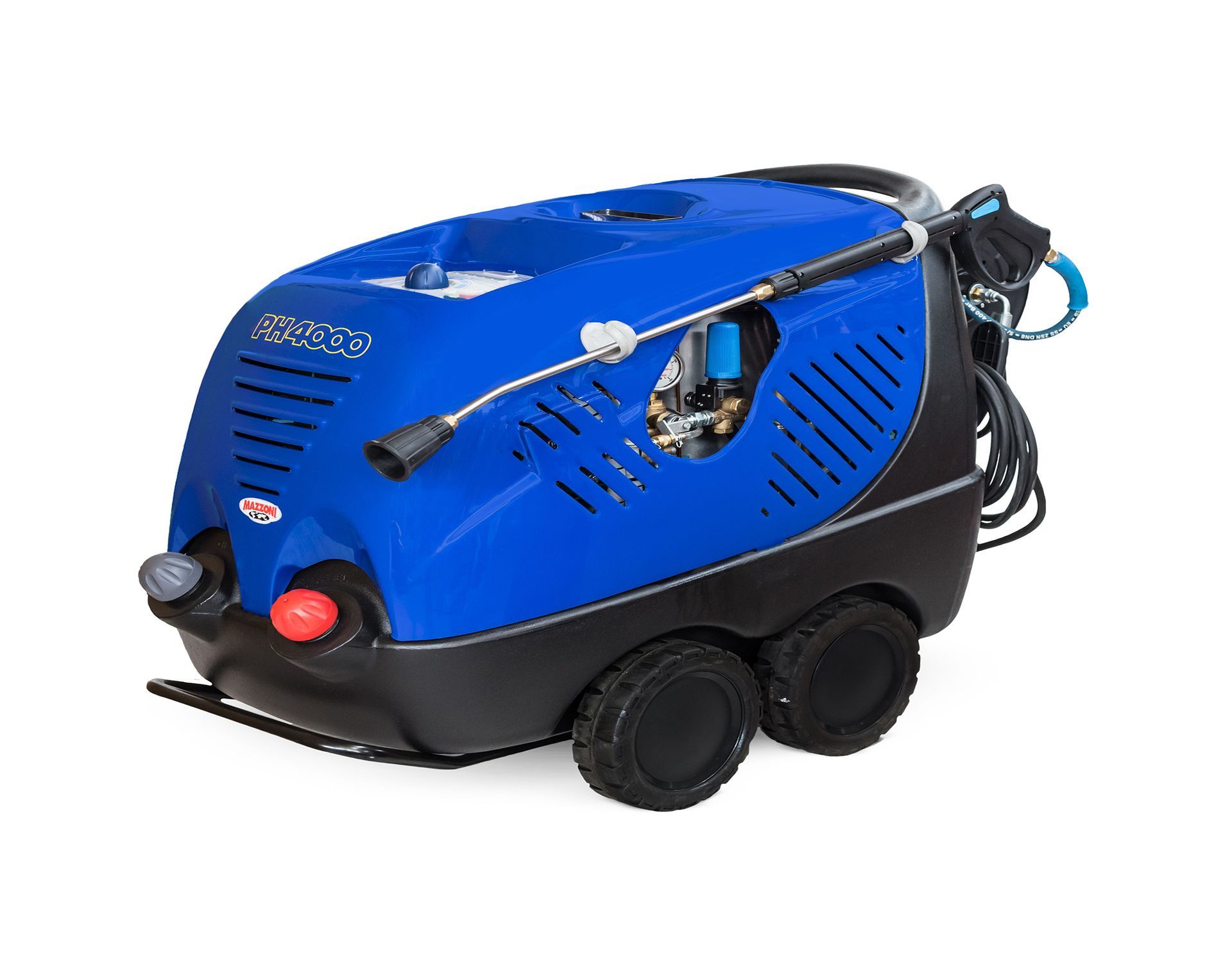 MAZZONI HIDROLAVADORA 7.5HP AGUA CALIENTE ELÉCTRICA ALTA PRESIÓN