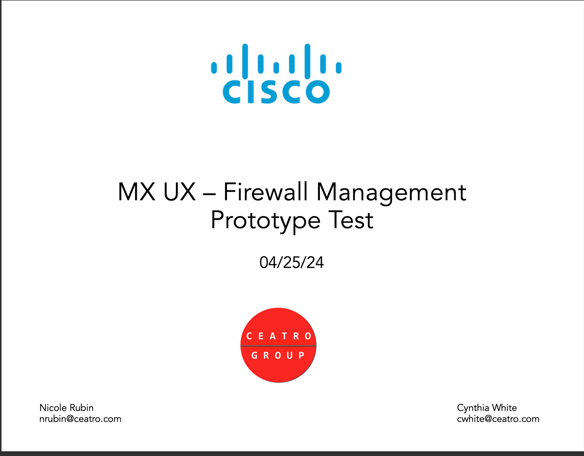 Usability test report