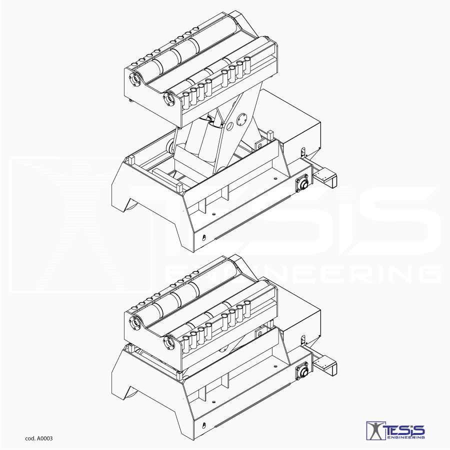 Piattaforma elevatrice semovente con piano a rulli, movimentazione coils e bobine, coil transfer car, piattaforma di sollevamento coils, piattaforma elevatrice a pantografo, tavola elevatrice mobile | Tesis