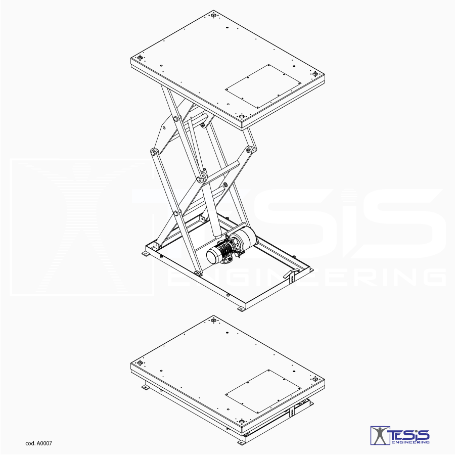 tavola elevatrice idraulica, piattaforma elevatrice a pantografo, piattaforma di sollevamento a forbice, sollevatore a pantografo | Tesis